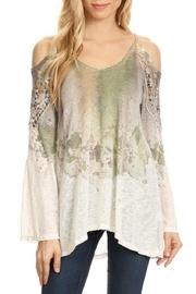 Cold-shoulder Tie-dye Tee