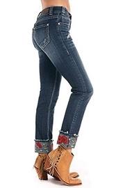  Embroidered Cuffed Jean