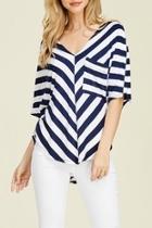  Caitlin Navy Blouse