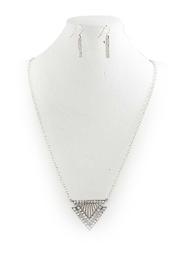  Silver Chevron Necklace
