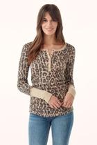  Leopard Henley Top