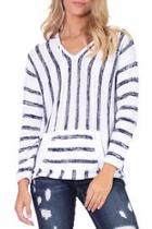  V Neck Striped Sweater