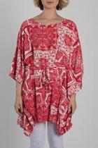  Red Printed Tunic