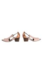  Pink & Gold Leather Sandals
