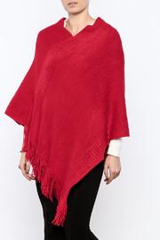  Red Ruffle Poncho