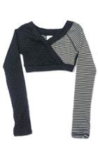  Dots & Stripes Crop Pullover