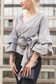  Puff Sleeve Wrap Top