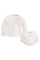  Ivory Sweater/bloomer Set