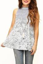  Blue Sky Velvet Top