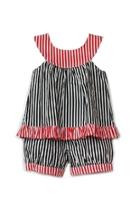  Black/white Striped Popover