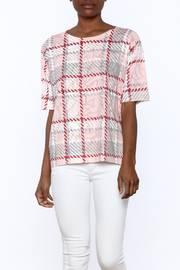  Houndstooth Print Top