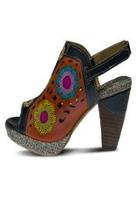  Hand-painted Leather Platform