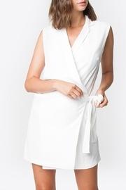  White Blazer Vest-dress