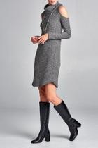  Open Shoulder Hacci Dress