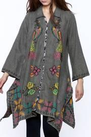  Peacock Button Down Tunic
