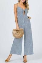  Stripe Knot Jumpsuit