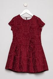  Red Jacquard Dress