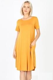  Comfy Mustard Anywhere Pocket Dress