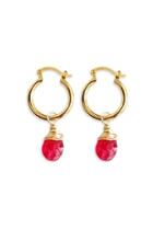  Red Agate Hoops