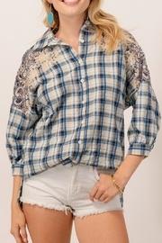  Button-up Plaid Top