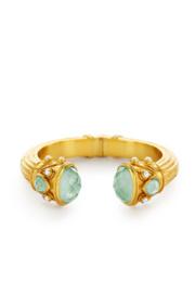 Byzantine Hinge Cuff-iridescent Aquamarine Blue