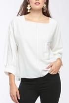  White Detailed Top