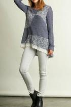  Navy Patchwork Tunic
