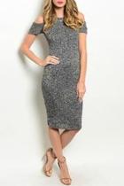  Charcoal Ribbed Dress
