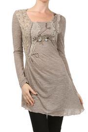  Asymmetrical Applique Dress