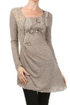  Asymmetrical Applique Dress
