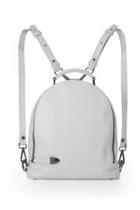  White Leather Backpack