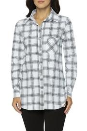  Printed Button-down Top