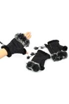  Fingerless Fur Gloves