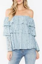  Lace Tiered Top