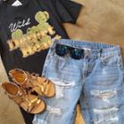  Black Distress Tee
