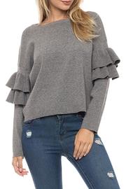  Double Ruffle Sweater