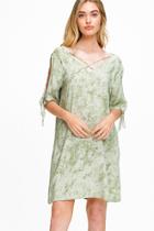  Criss Cross Detail Boho Dress