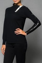  Black Button Sweater