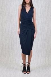  Draped Navy Dress