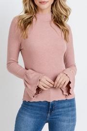  High-neck Ruffled Top