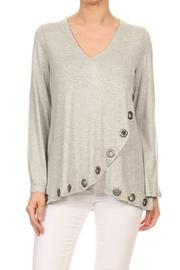  Uneven-hem Grommet Top