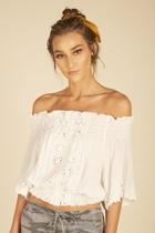  Embroidery Top Ivory
