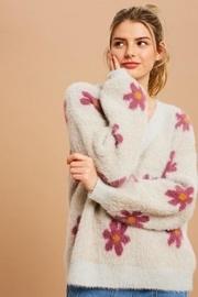  Flower Power Fuzzy Sweater