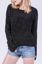  Chenille Ribbed Sweater