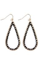  Rondelle Wire-stitched Teardrop-earring