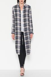  Plaid Button Down Tunic