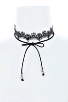  Floral Lace-bow Choker