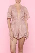  Lace Mesh Romper