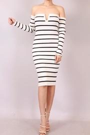  Strapless Stripe Dress