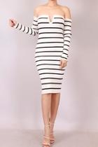  Strapless Stripe Dress